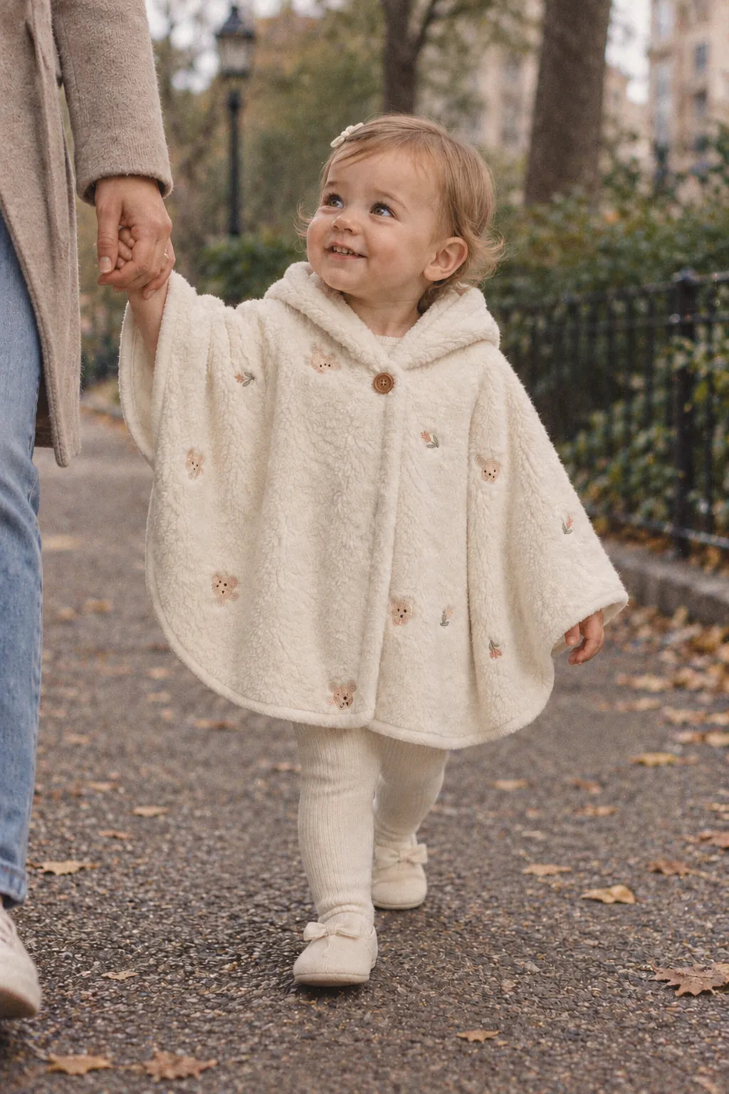 Poncho Bébé Polaire Capuche