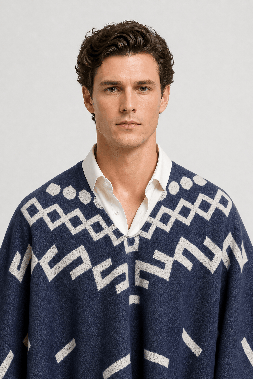 Poncho Cachemire Franges