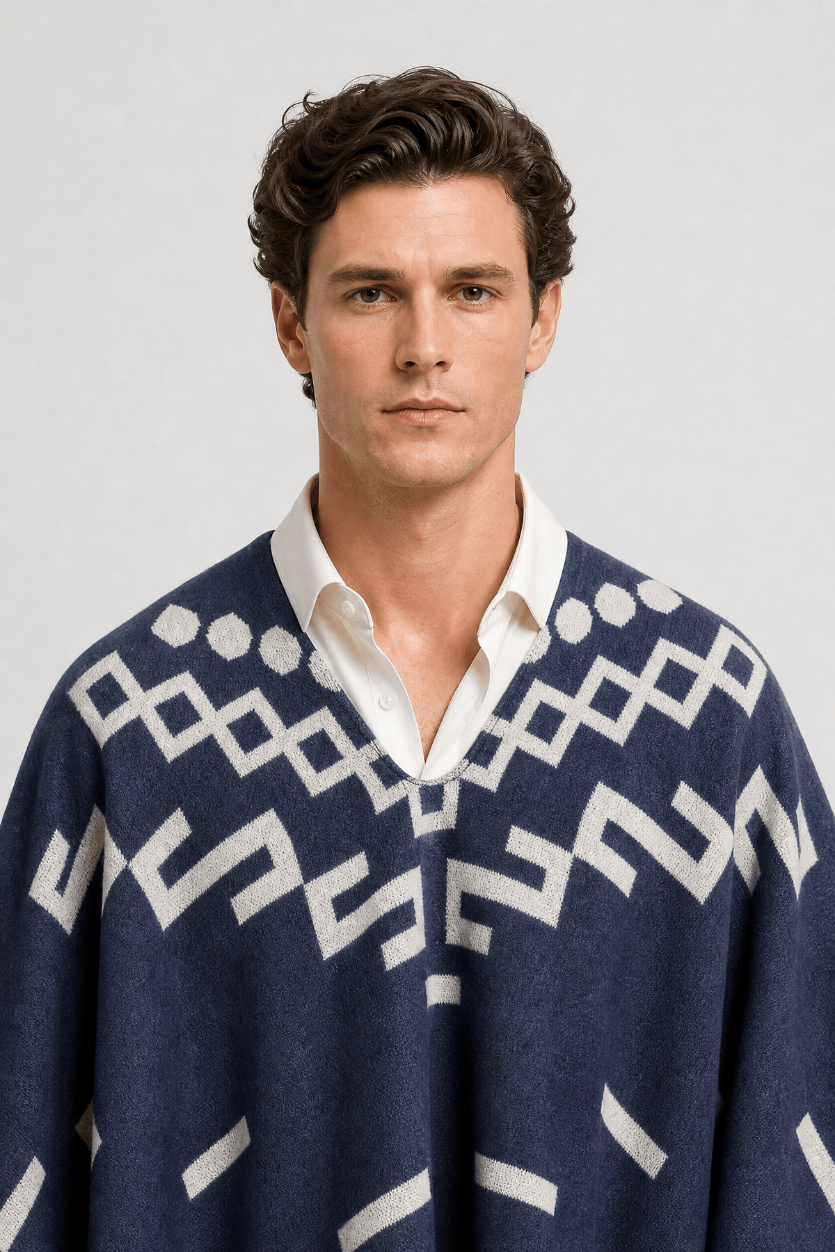 Poncho Cachemire Franges
