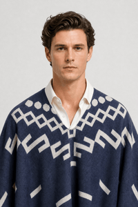 Poncho Cachemire Franges