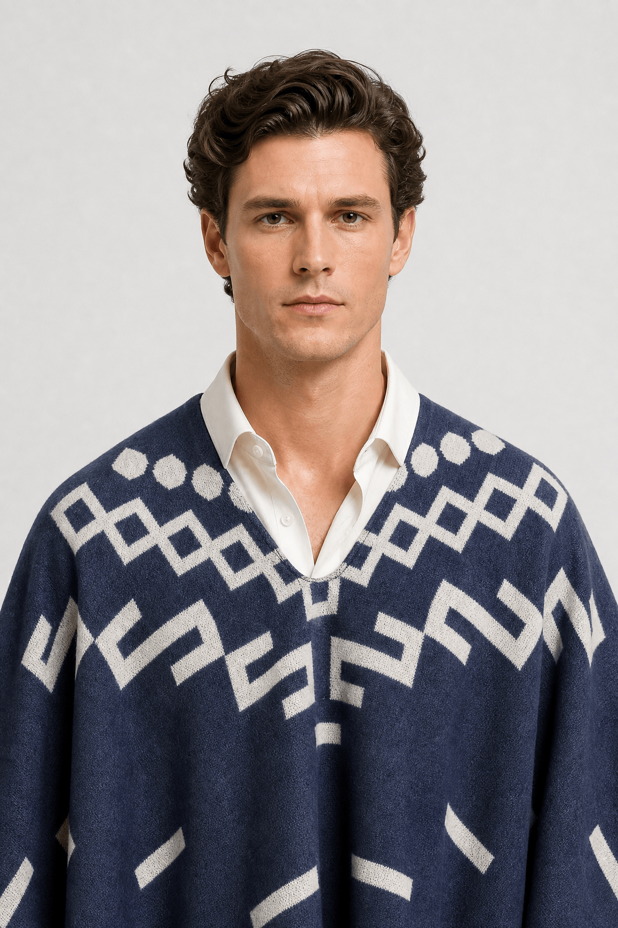 Poncho Cachemire Franges