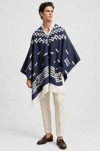 Poncho Cachemire Franges