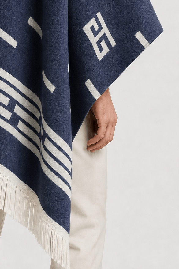 Poncho Cachemire Franges