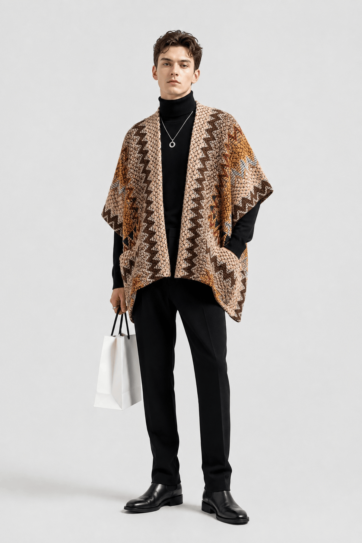 Poncho Cap Homme Chaud