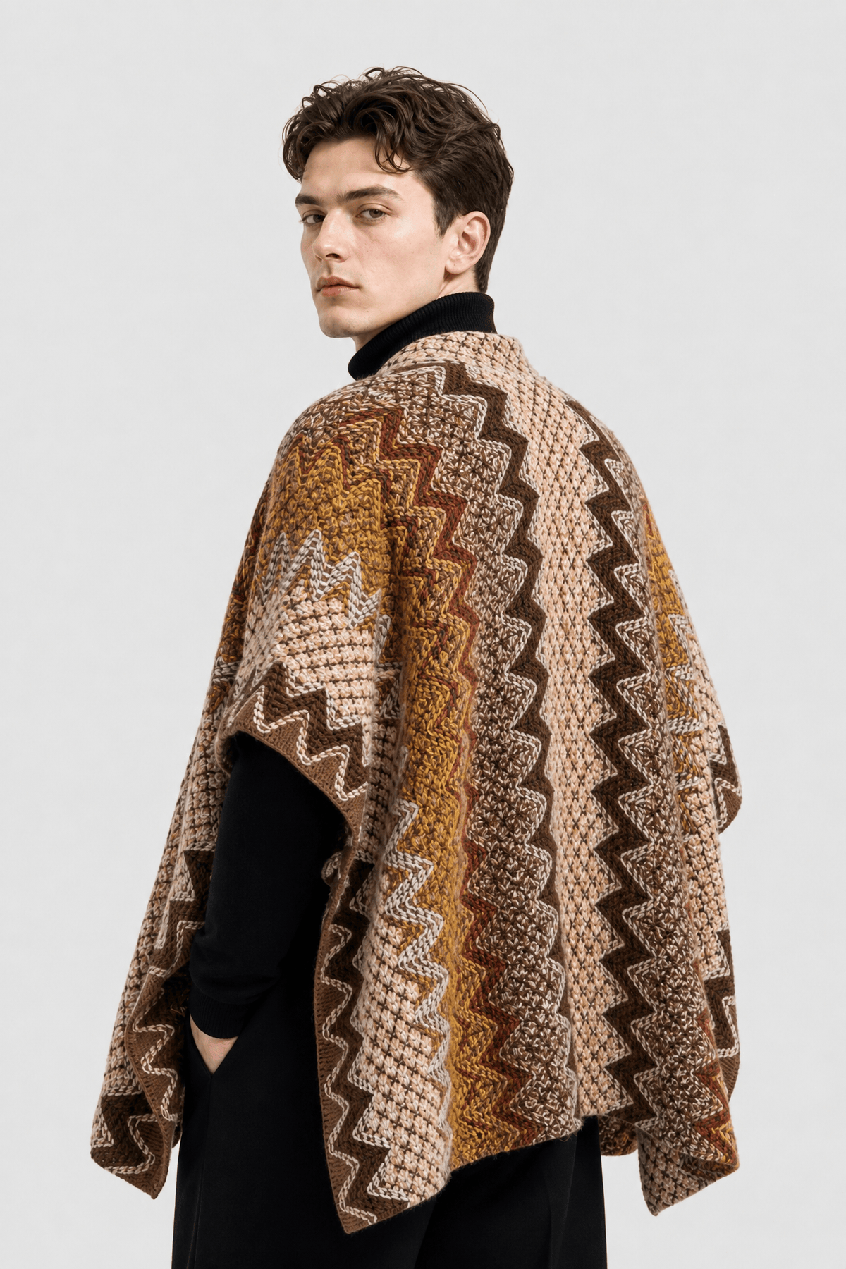 Poncho Cap Homme Chaud