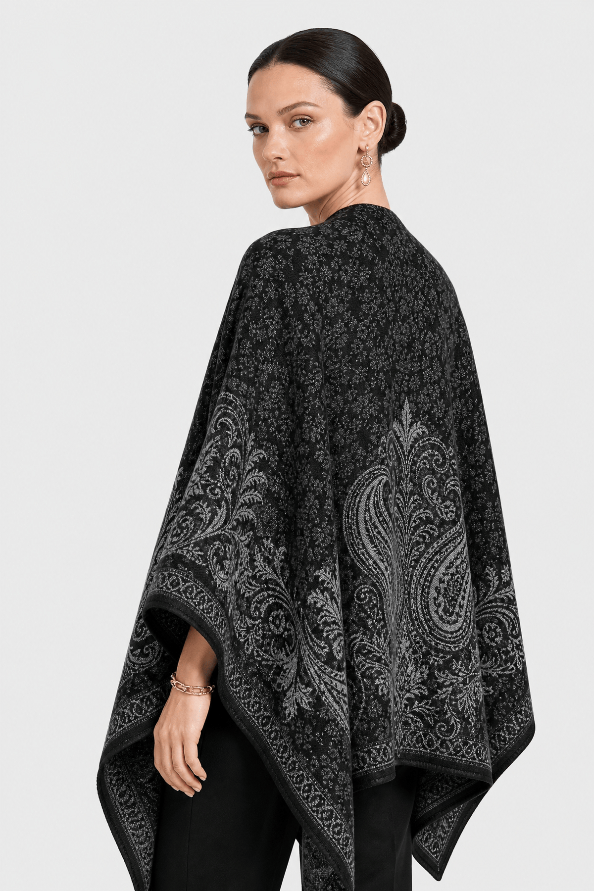 Poncho Cape Écharpe Femme Hiver