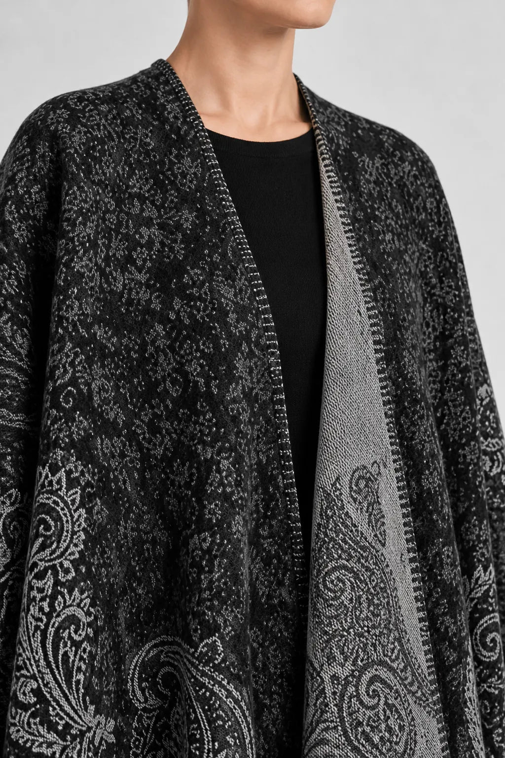 Poncho Cape Écharpe Femme Hiver