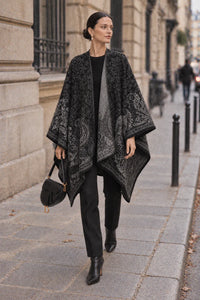 Poncho Cape Écharpe Femme Hiver