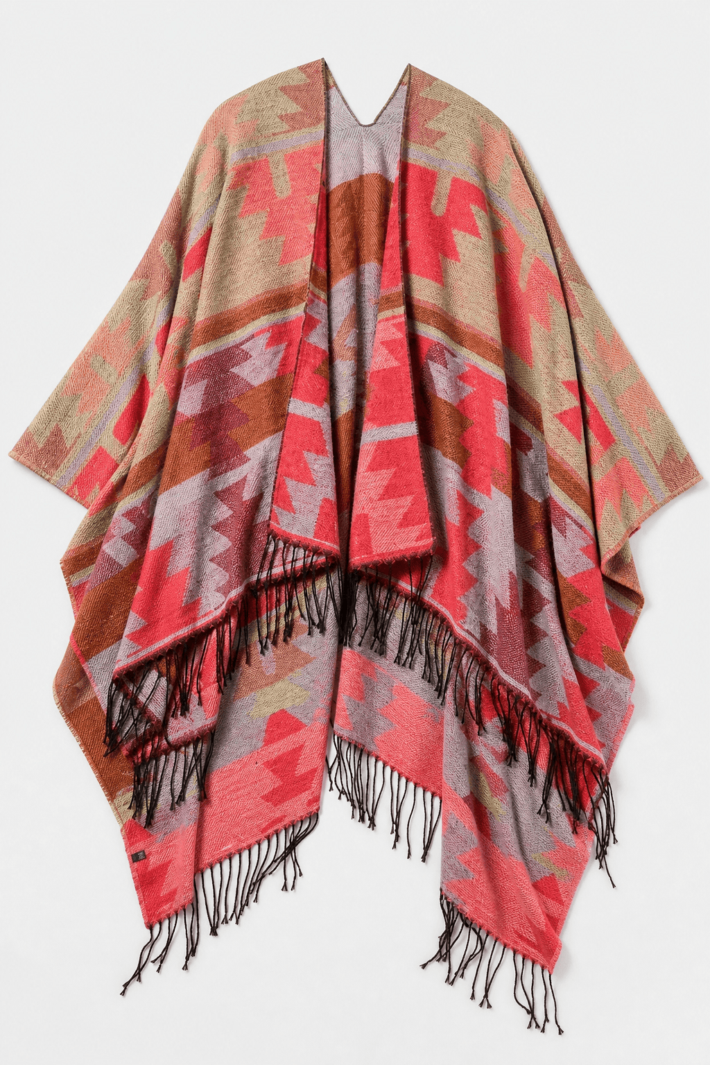 Poncho Cape Ethnique Franges