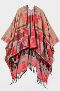 Poncho Cape Ethnique Franges