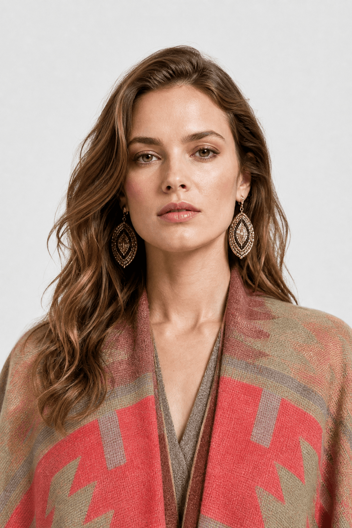 Poncho Cape Ethnique Franges