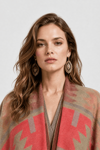 Poncho Cape Ethnique Franges
