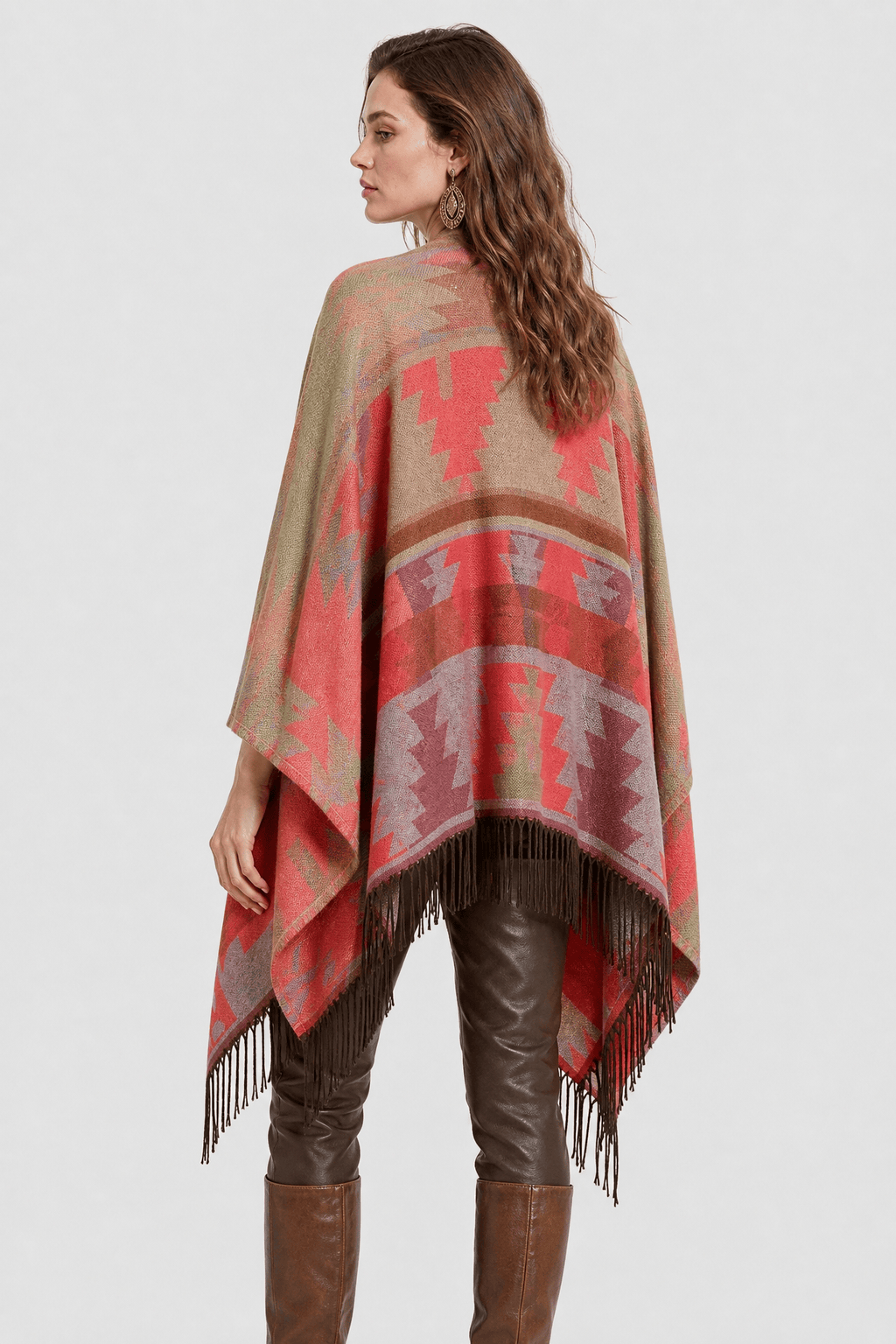 Poncho Cape Ethnique Franges