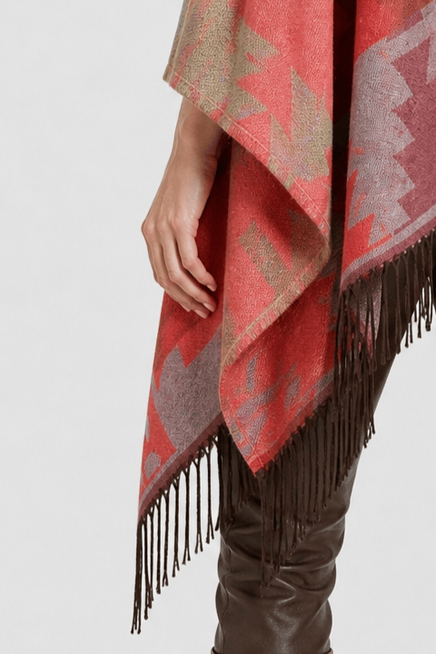 Poncho Cape Ethnique Franges