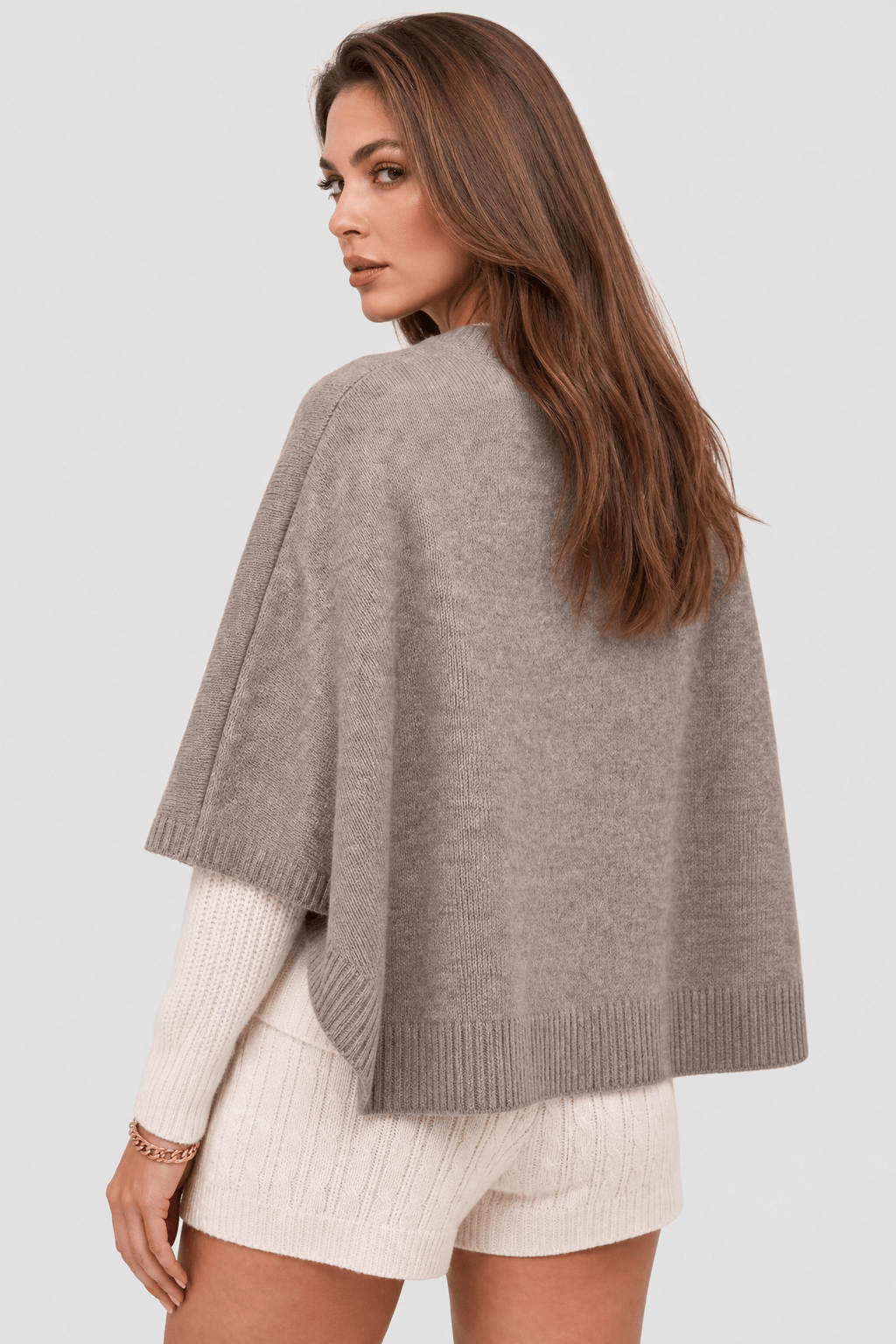 Poncho Cape Femme avec Boutons