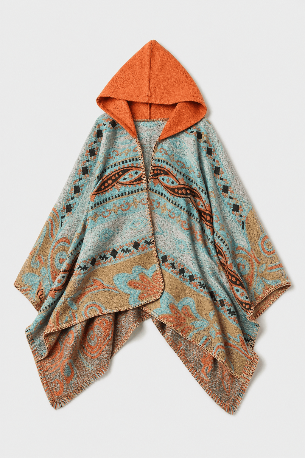Poncho Châle Ethnique