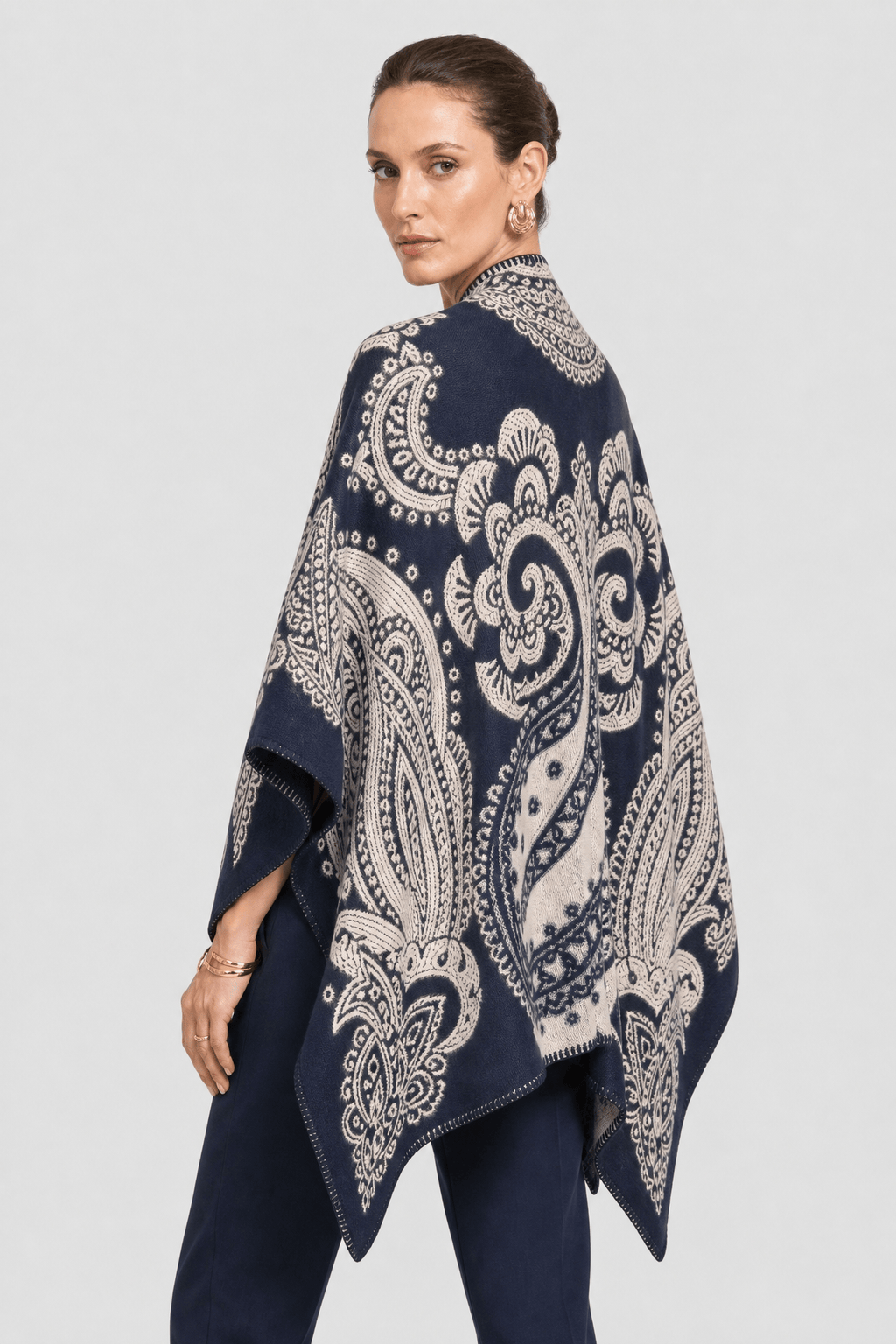 Poncho Châle Ethnique Hiver