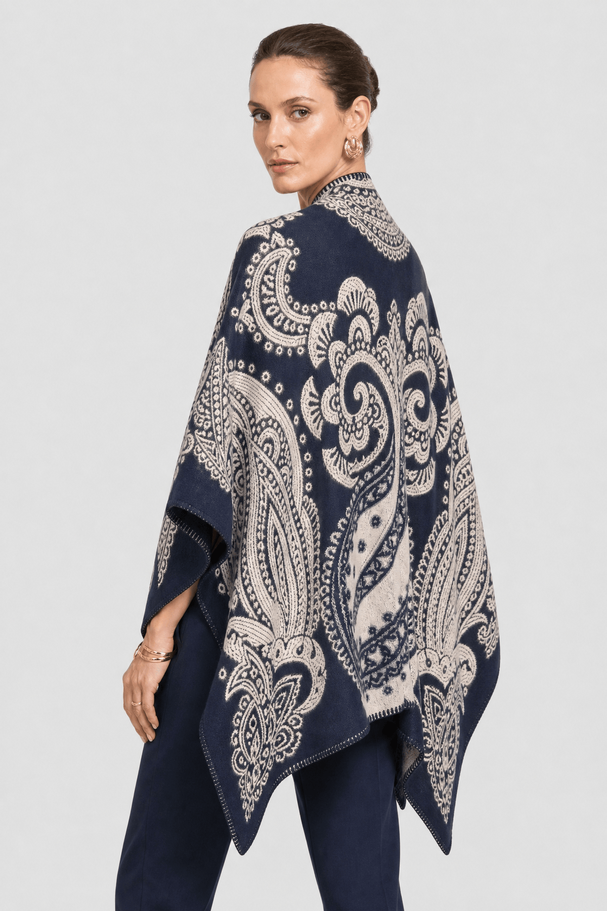 Poncho Châle Ethnique Hiver