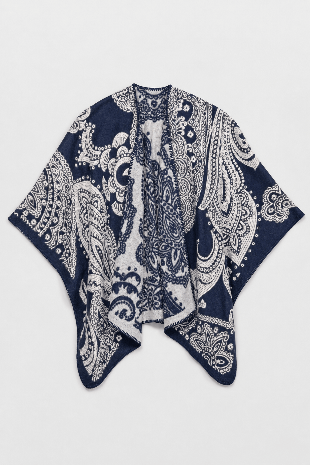 Poncho Châle Ethnique Hiver