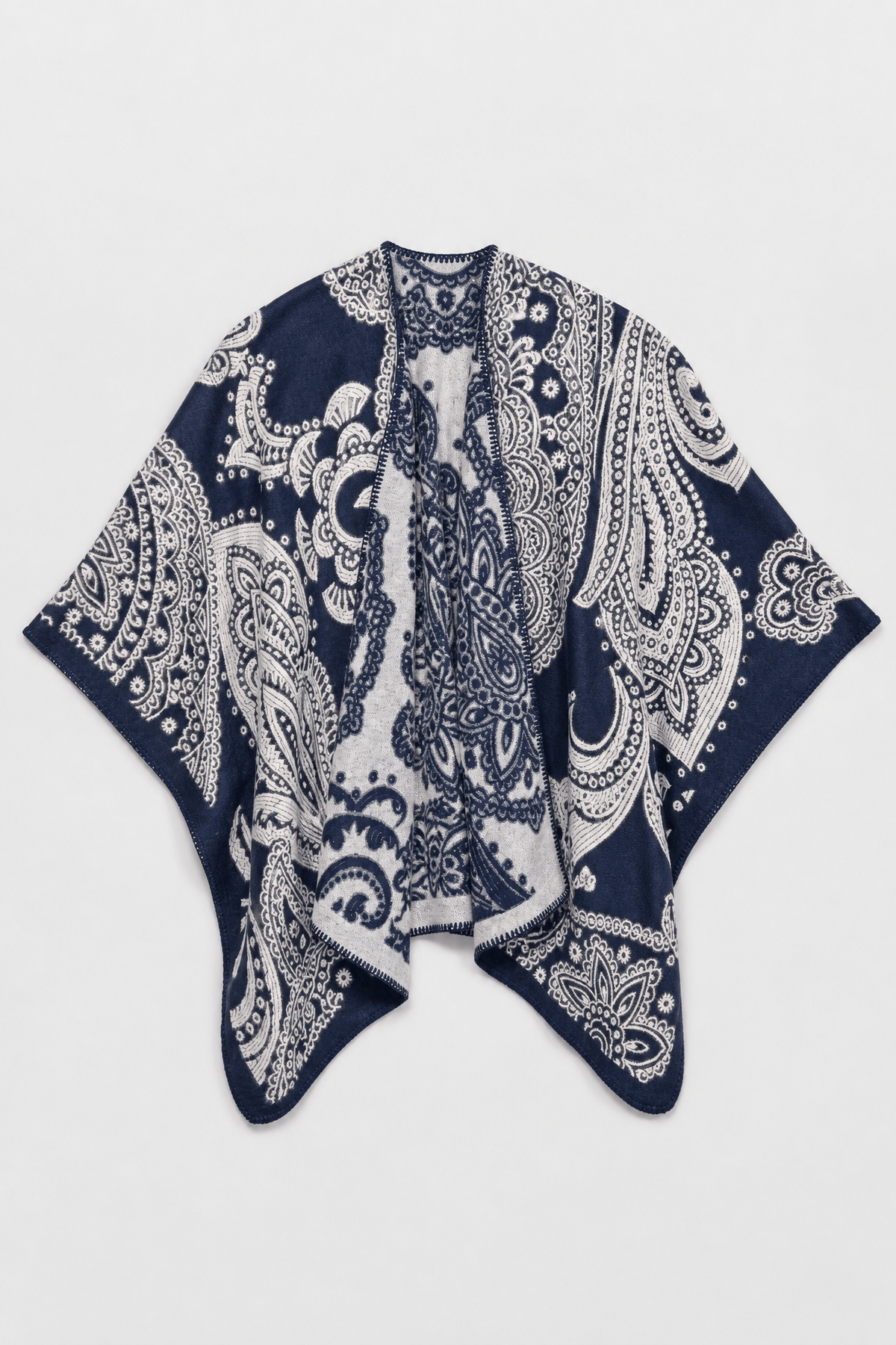 Poncho Châle Ethnique Hiver