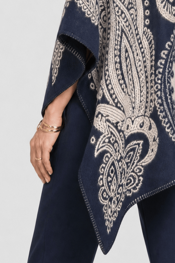 Poncho Châle Ethnique Hiver
