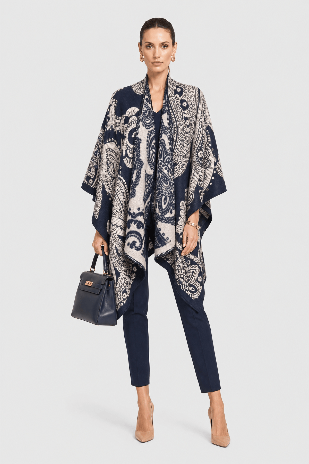 Poncho Châle Ethnique Hiver