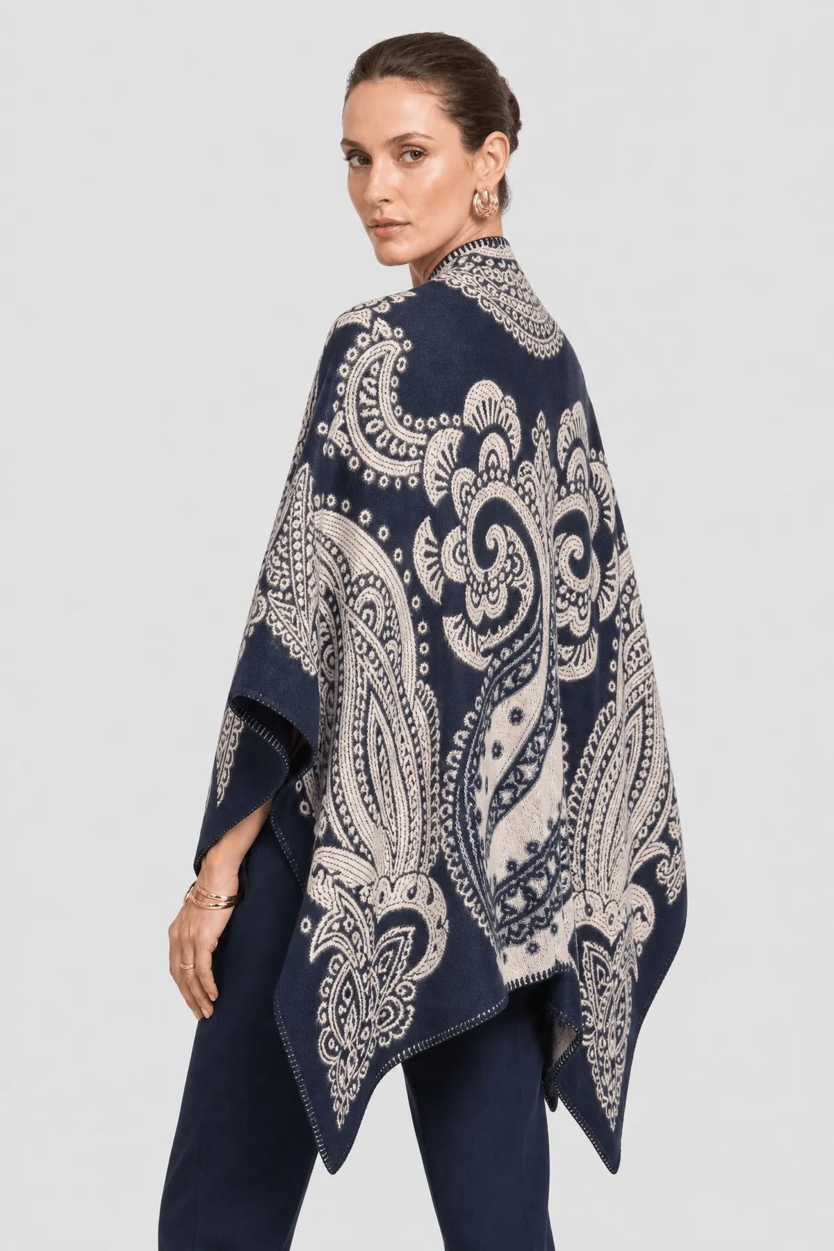 Poncho Châle Ethnique Hiver