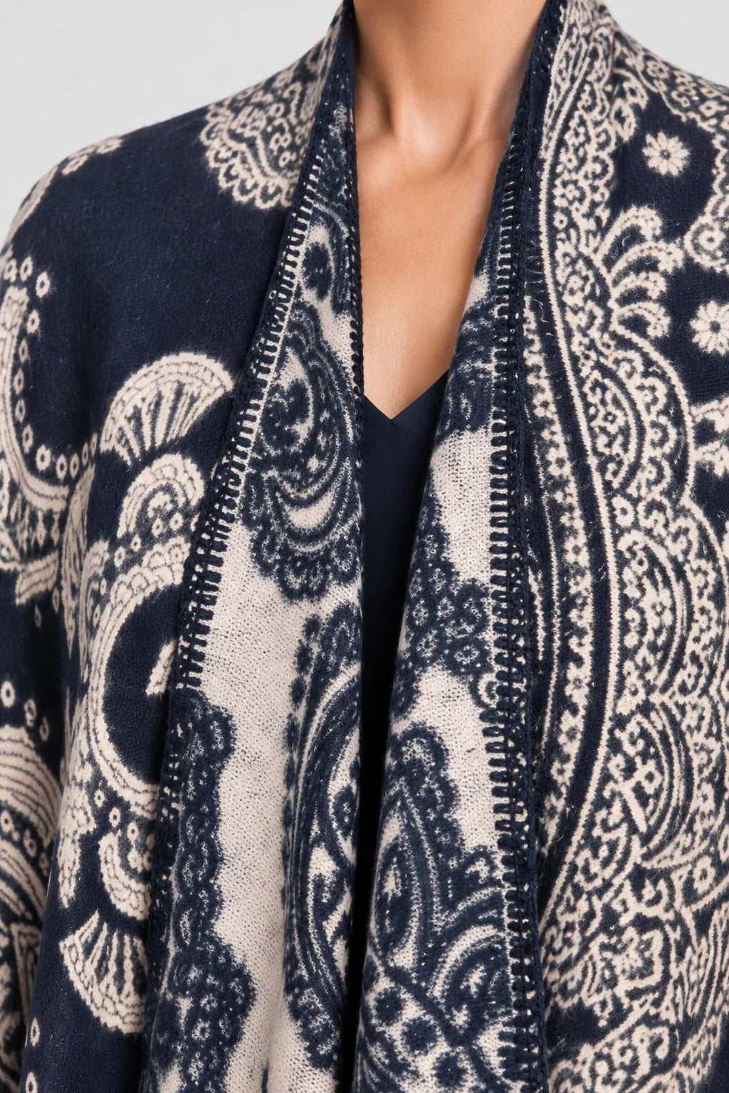Poncho Châle Ethnique Hiver