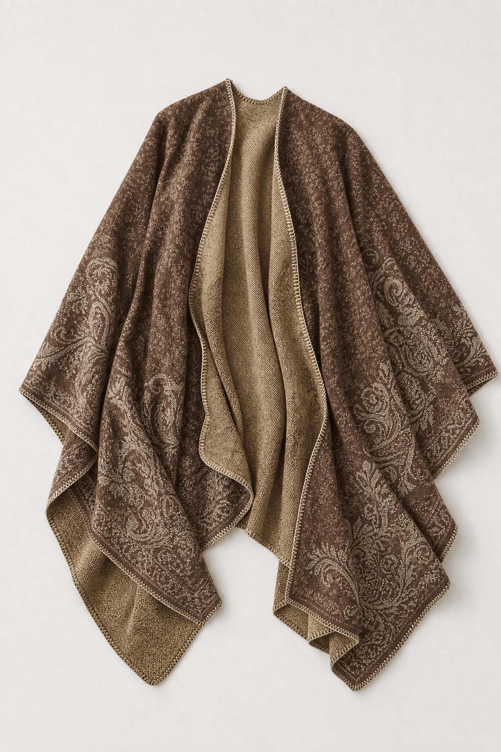 Poncho Châle Femme Chaud