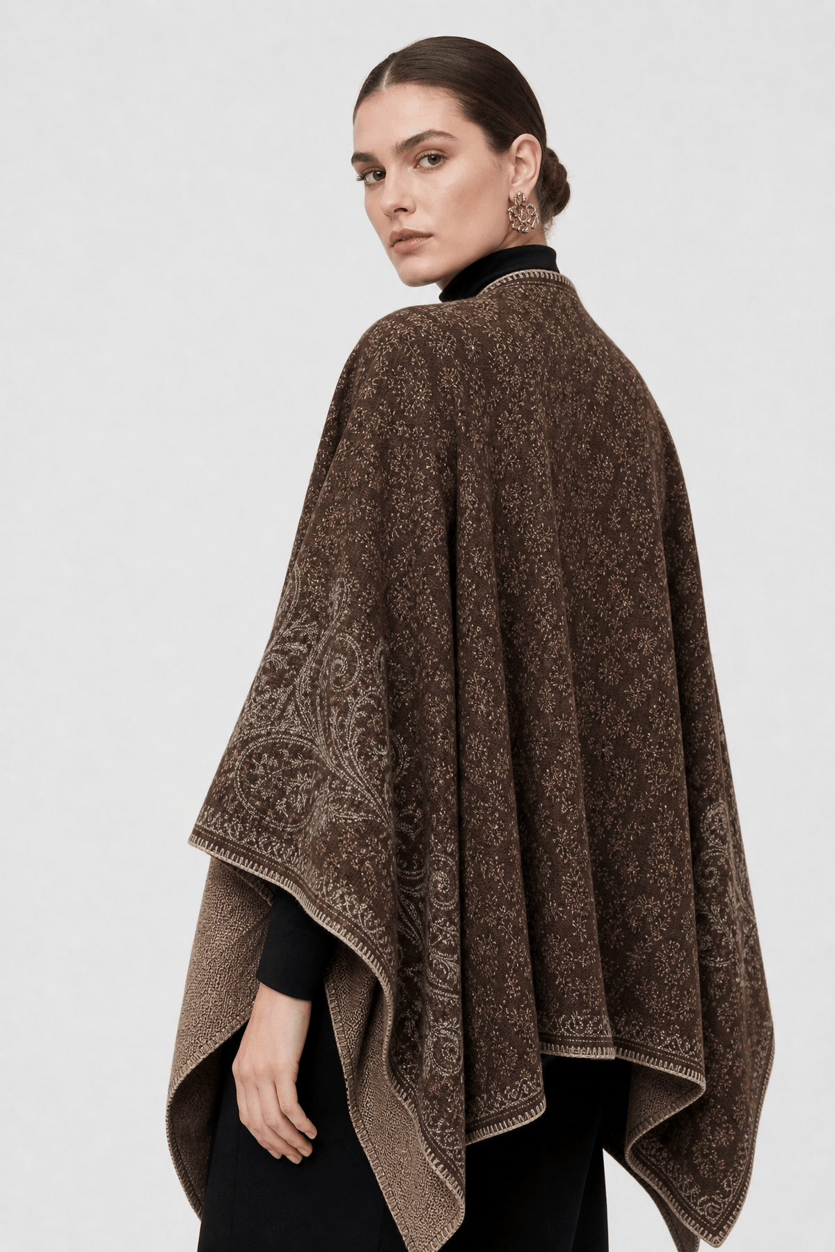 Poncho Châle Femme Chaud