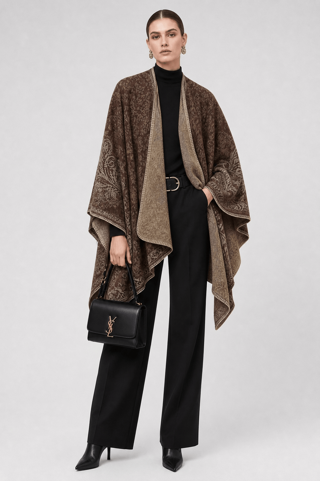 Poncho Châle Femme Chaud