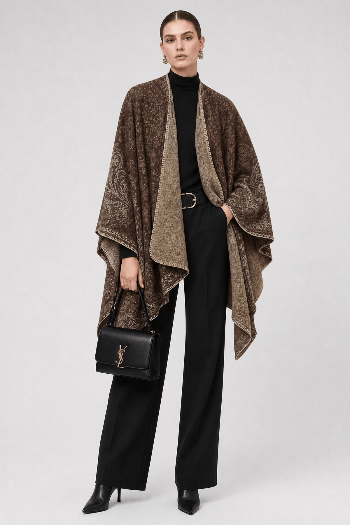 Poncho Châle Femme Chaud