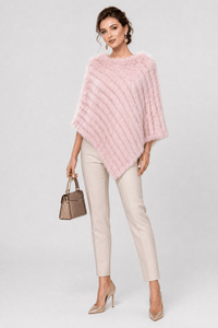 Poncho Chaud Femme Fourrure
