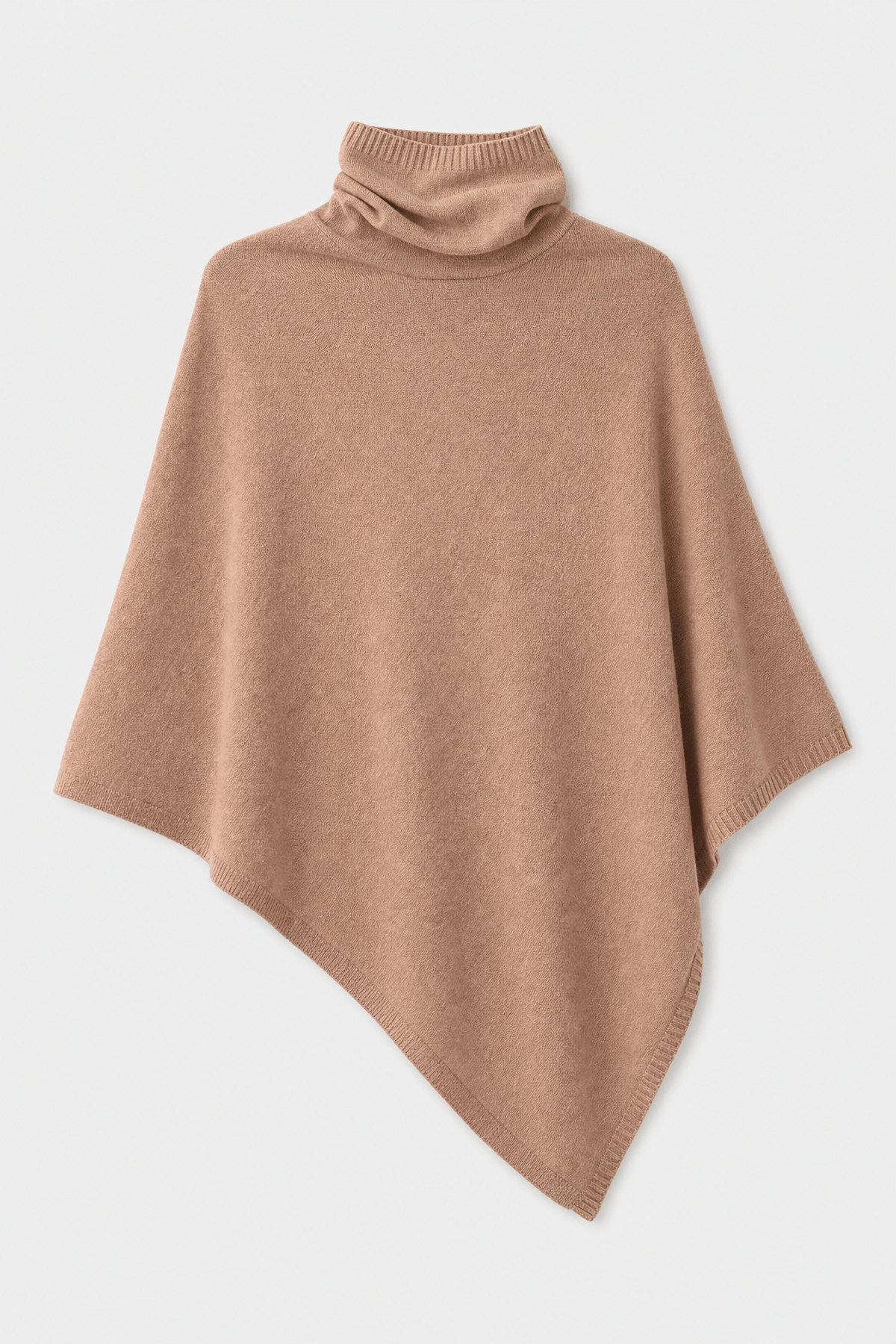 Poncho Col Roulé en Laine