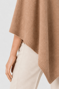 Poncho Col Roulé en Laine