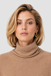 Poncho Col Roulé en Laine