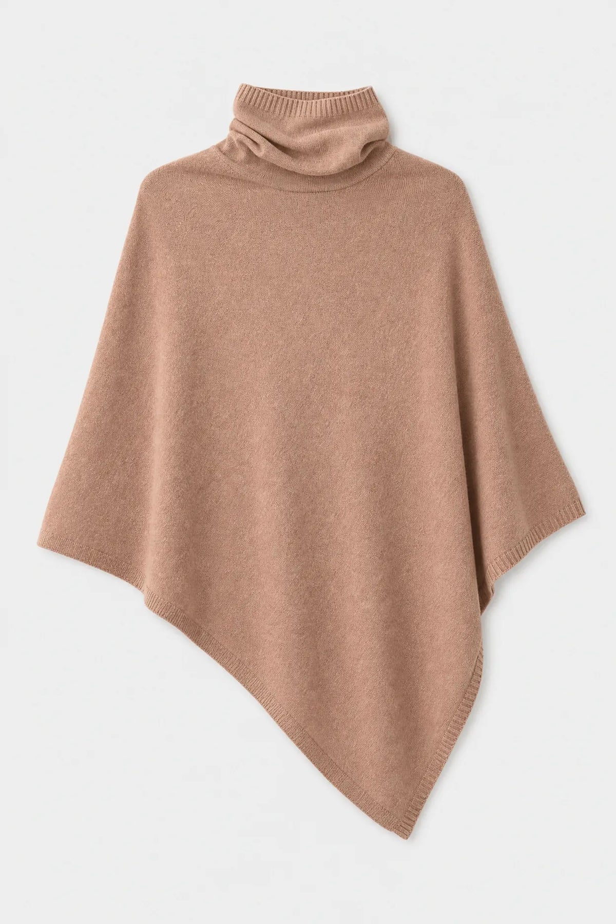 Poncho Col Roulé en Laine