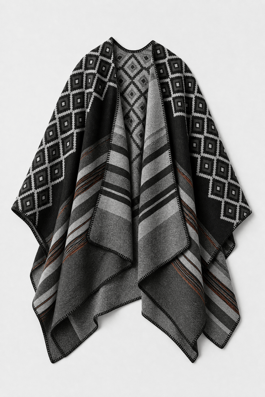 Poncho Écharpe Cachemire Femme