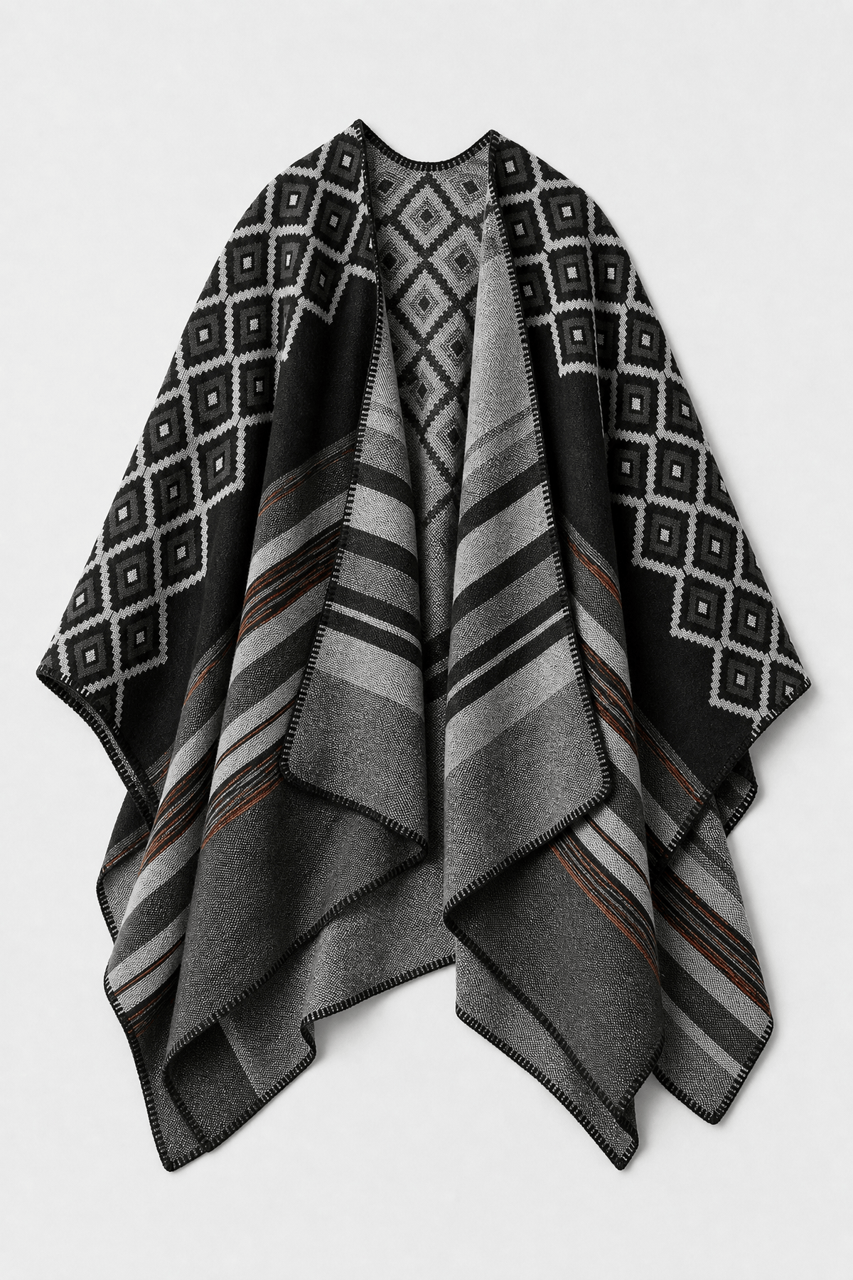 Poncho Écharpe Cachemire Femme