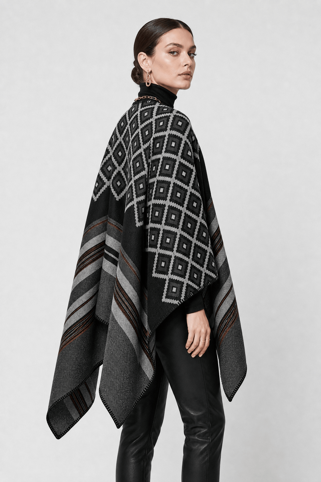 Poncho Écharpe Cachemire Femme