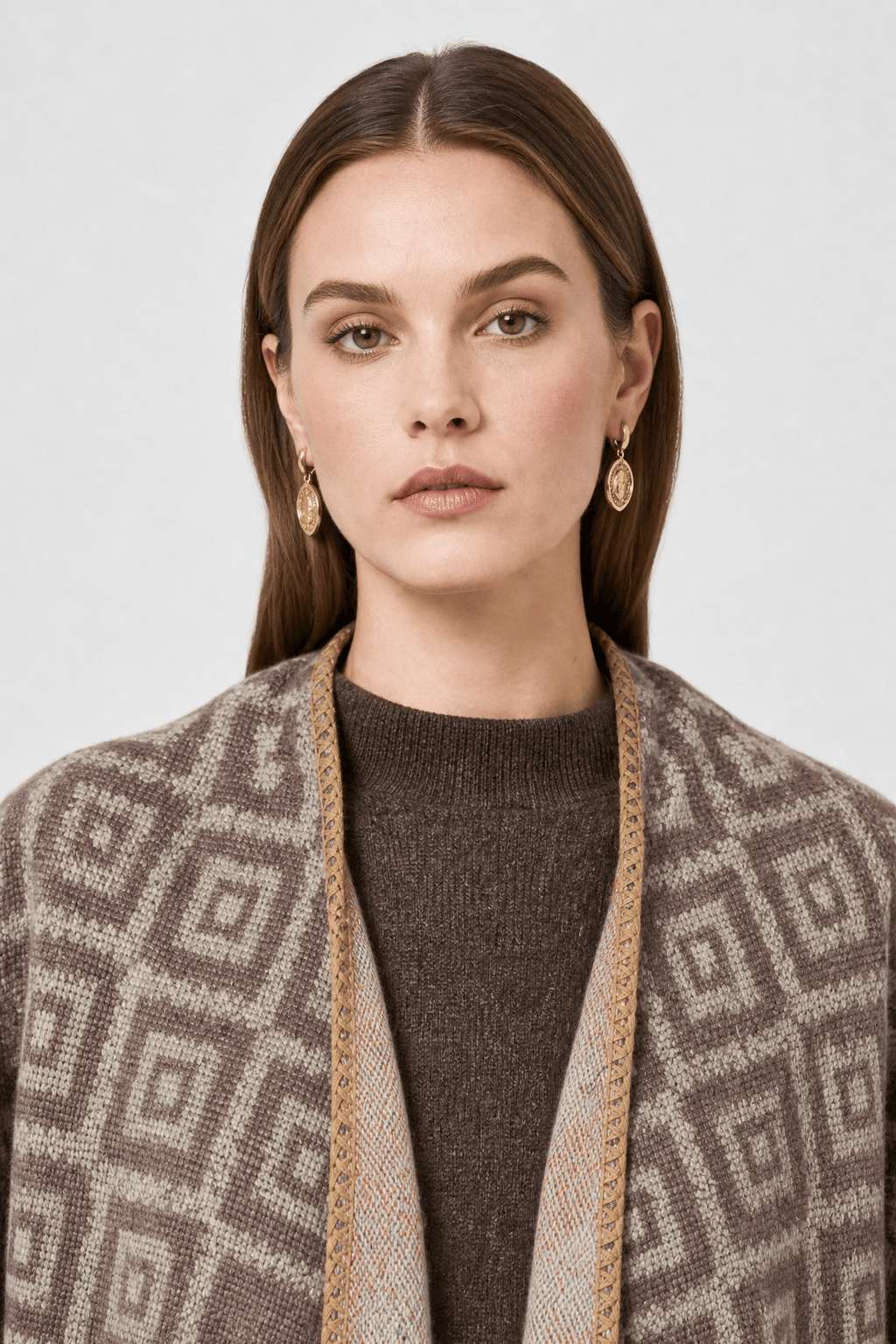 Poncho Écharpe Femme Hiver