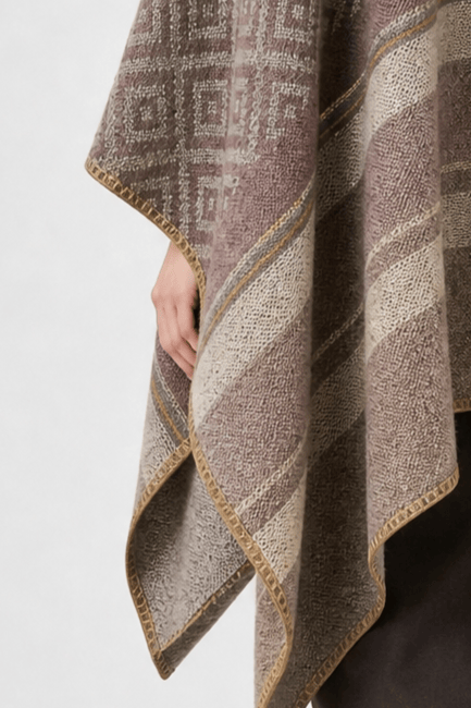 Poncho Écharpe Femme Hiver