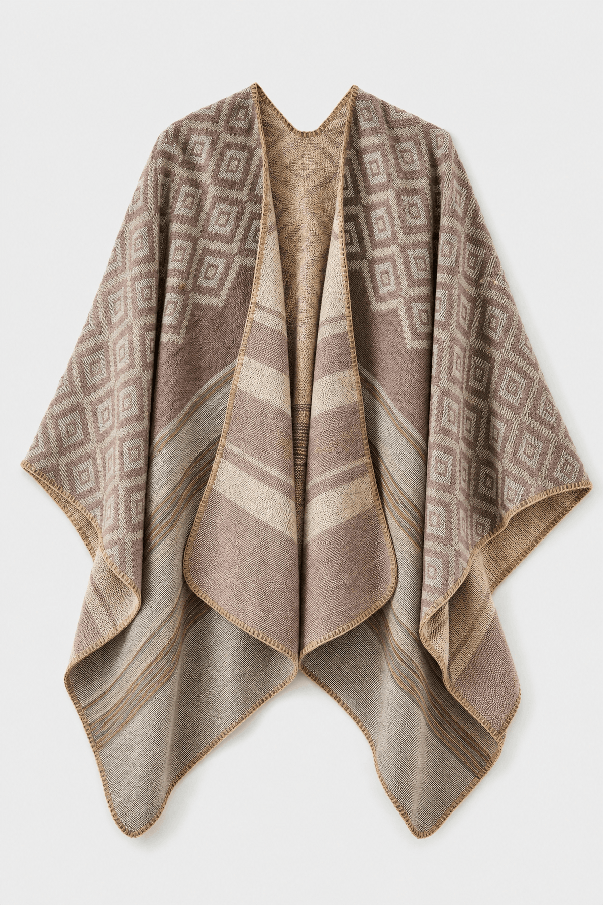 Poncho Écharpe Femme Hiver