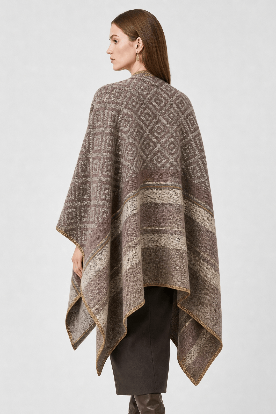 Poncho Écharpe Femme Hiver