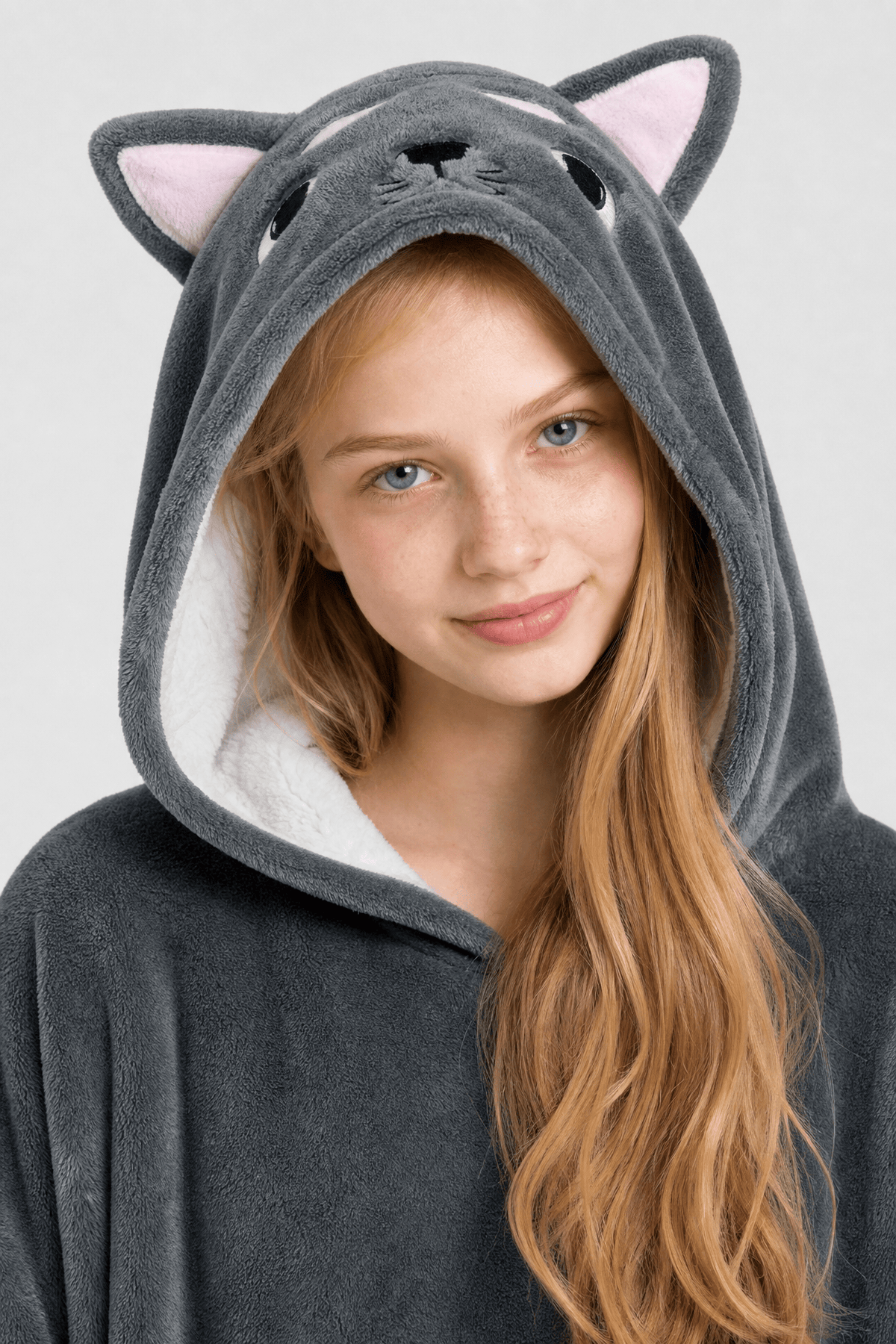 Poncho Enfant Gris