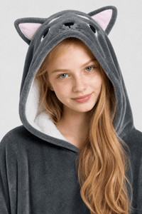 Poncho Enfant Gris