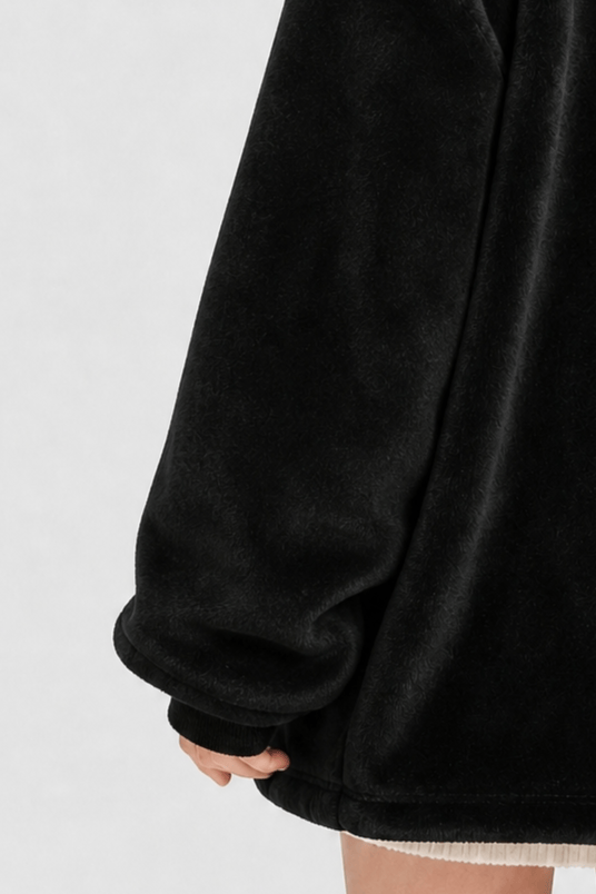 Poncho Enfant Noir Capuche