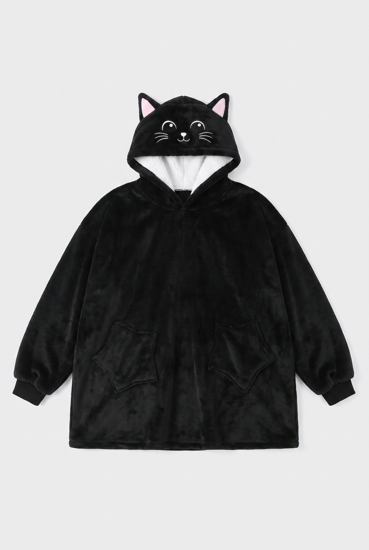 Poncho Enfant Noir Capuche