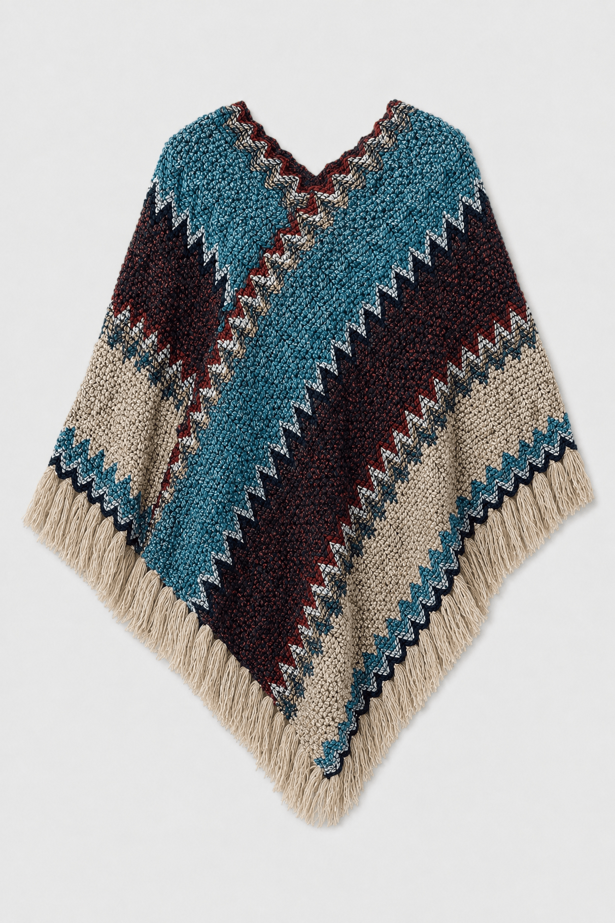 Poncho Femme à Franges