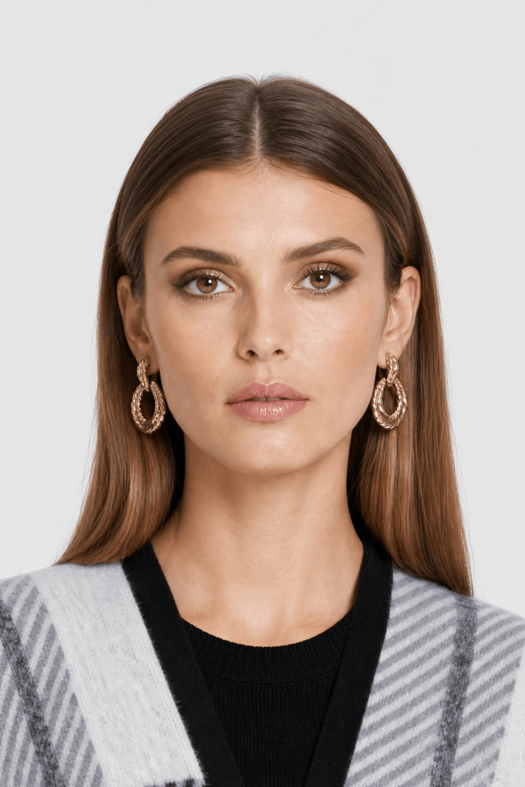 Poncho Femme à Franges Gris